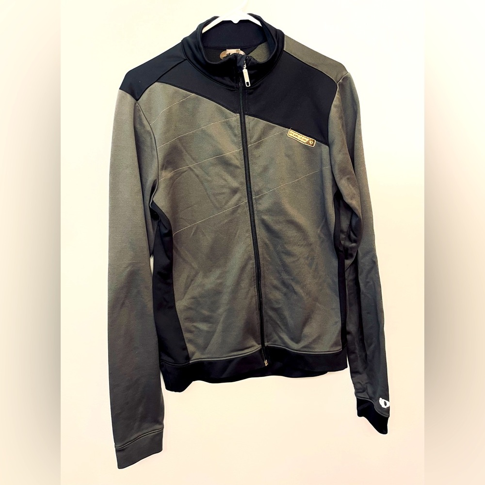 Pearl Izumi Full Zip Thermal Jacket Cycling Green/blk Soft Shell Mens Small #5